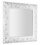 Photo: ZEEGRAS zrcadlo ve vyřezávaném rámu 90x90cm, bílá