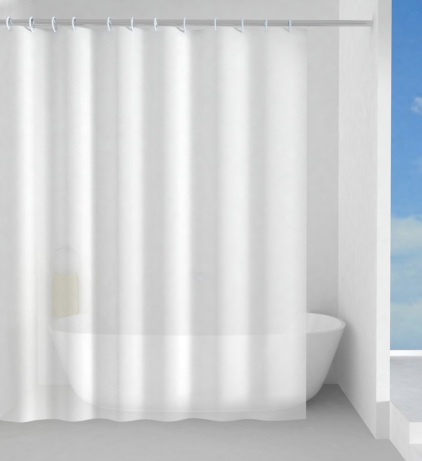 VANIGLIA sprchový závěs 180x200cm, bílá, polyester 1003