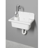 Photo: Wall-hung spout sink 55x37cm, plastic, white