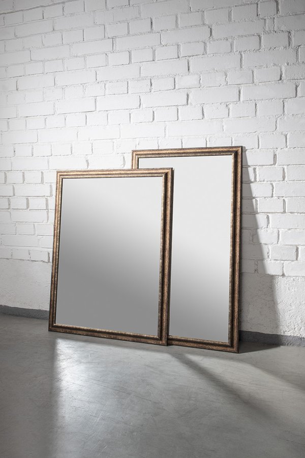 Sapho ROMINA zrcadlo v dřevěném rámu 680x880mm, bronzová patina NL397