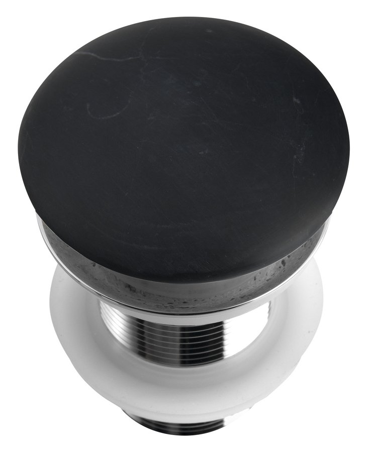 Sapho BLOK umyvadlová výpust 5/4“, click-clack, zátka černý marquin, mat 2401-931