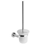 Photo: X-ROUND wall-hung toilet brush, frosted glass, chrome