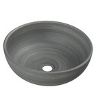 Photo: PRIORI counter top ceramic washbasin Ø 41 cm, grey with pattern