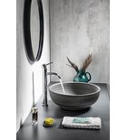 Photo: PRIORI counter top ceramic washbasin Ø 41 cm, grey with pattern