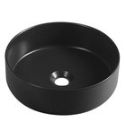 Photo: INFINITY ROUND umywalka ceramiczna nablatowa, Ø36x 12 cm, czarny mat