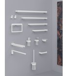 Photo: PIRENEI soap dish holder, frosted glass, white matt