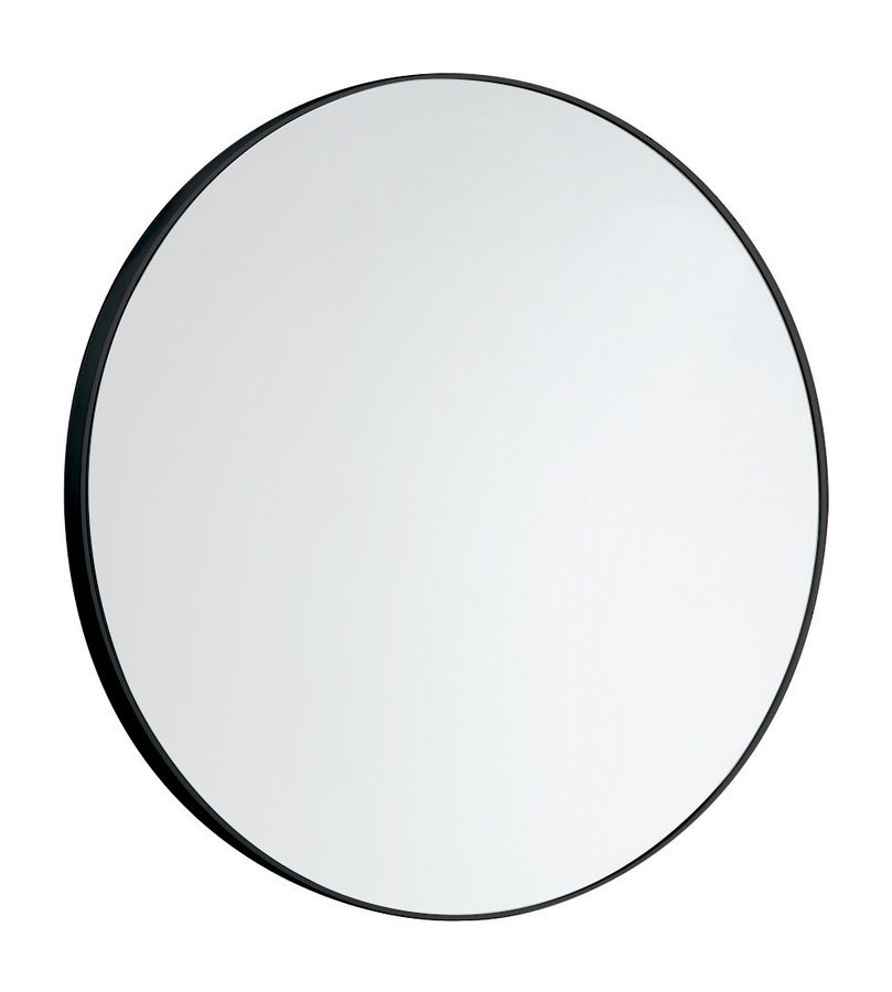 Zrcadlo kulaté v plastovém rámu ø 60cm, černá mat 6000