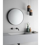 Photo: Spiegel rund im Kunststoffrahmen ø 60cm, schwarz matt