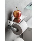 Photo: Toilet Roll Holder with Shelf, chrome
