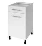 Photo: TERNO base cabinet with drawer/door, 40x72x52 cm, glossy white