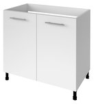 Photo: TERNO base cabinet for sink with 2 doors, 80x72x52 cm, glossy white