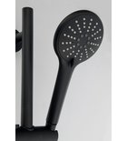 Photo: Shower rail kit, sliding holder 700mm, shower hose 1500mm, black matt