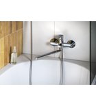 Photo: BARON bateria ścienna umywalkowa/wannowa, chrom