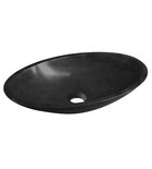 Photo: BLOK Stone Washbasin 60x11x35 cm, black marquin matt