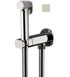 Photo: Wall-mounted mixer with a bidet shower, round, progressive cartridge, brushed nickel