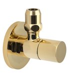 Photo: Angle Valve with rosette, round, 1/2'x 3/8', gold