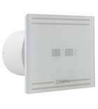Photo: GLASS Extractor Fan 8W with LED display, 100mm Ducting , white