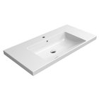 Photo: NORM Ceramic Washbasin 100x18x50 cm, white ExtraGlaze