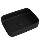 Photo: INFINITY RECTANGLE Countertop washbasin, 50x36 cm, black matt