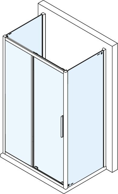 Polysan EASY třístěnný sprchový kout 1100x900mm, L/P varianta, čiré sklo EL1115EL3315EL3315