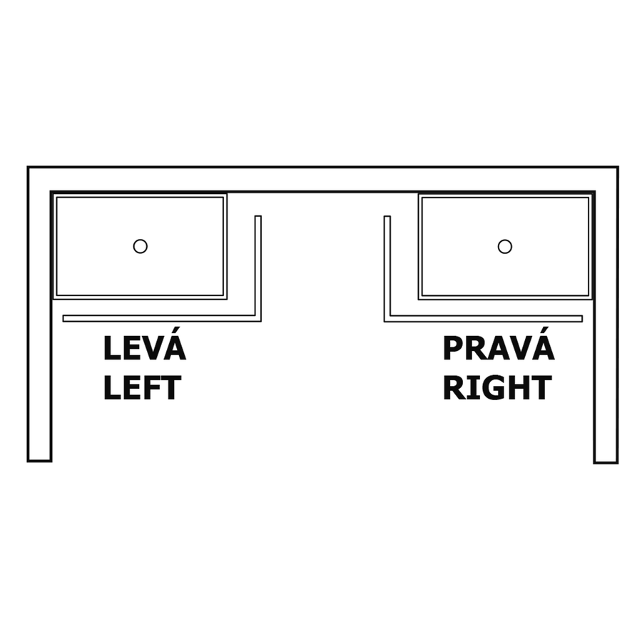 Polysan KARIA 110x80 rohový panel, levý 46812L