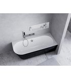 Photo: SUSSI R Freistehende Badewanne 160x70x50cm, schwarz/weiß