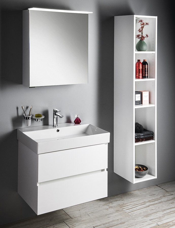 Sapho LINEX galerka s LED osvětlením, 60x70x15cm, levá/pravá, bílá LX060-0030