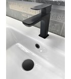 Photo: Metal washbasin overflow cover, 30 mm, black