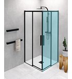Photo: ALTIS BLACK Sliding Shower Door 880-900mm, (H) 2000mm, clear glass