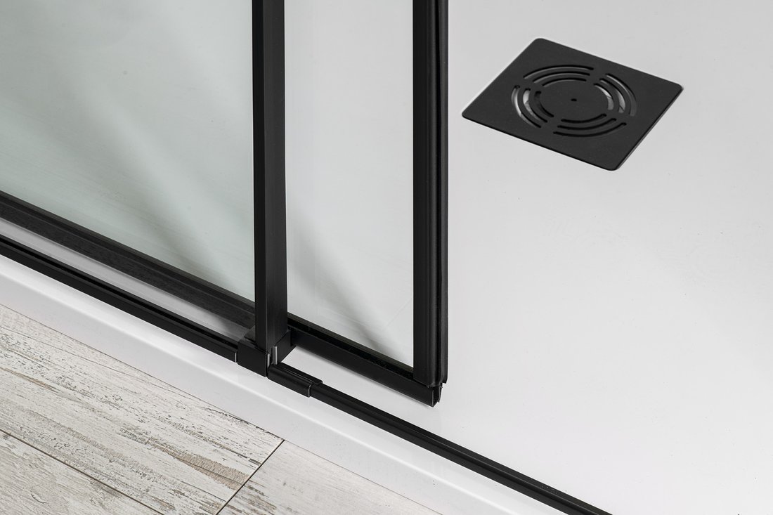 Polysan ALTIS BLACK čtvercový sprchový kout 900x900 mm, rohový vstup, čiré sklo AL1592BAL1592B