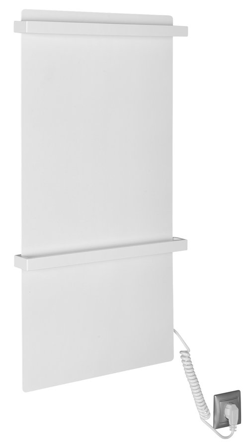 ELMIS elektrický sušák ručníků 400x800 mm, 120 W, hliník, bílá mat EB420