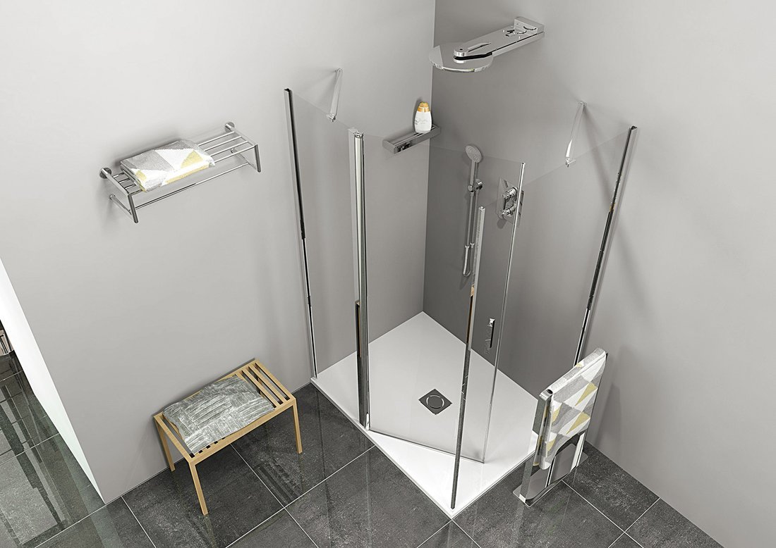 Polysan ZOOM obdélníkový sprchový kout 900x1000mm, L/P varianta ZL1390ZL3210