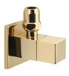 Photo: Angle Valve with rosette, square, 1/2"x 3/8", gold