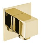 Photo: Shower outlet, square, thin cover, gold