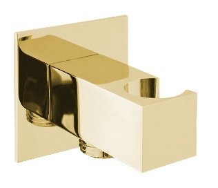 Držák sprchy hranatý, pevný, s vyústěním, zlato SG303OR