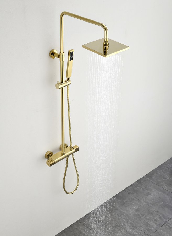 Sapho DAKAR sprchový sloup s termostatickou baterií, zlato SZ139