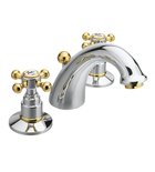 Photo: ANTEA 3 Hole Washbasin Mixer Tap with Pop Up Waste, chrome/gold