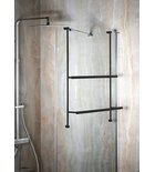 Photo: Shower Enclosure Towel Holder 600x730x125mm, black matt