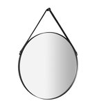 Photo: ORBITER zrcadlo kulaté s koženým páskem, ø 60cm, černá mat