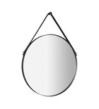 Photo: ORBITER zrcadlo kulaté s koženým páskem, ø 50cm, černá mat