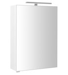 Photo: RIWA szafka z lustrem, oświetlenie LED, 50x70x17cm, biały połysk