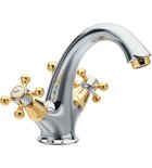 Photo: ANTEA Tall Washbasin Mixer Tap with Pop Up Waste, chrome/gold
