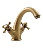Photo: ANTEA Tall Washbasin Mixer Tap with Pop Up Waste, bronze