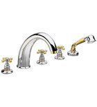 Photo: ANTEA Deck Mounted 5 Hole Mixer Tap, chrome/gold