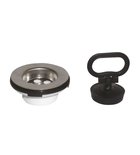 Photo: Stainless steel sink waste 6/4", stopper with handle
