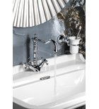 Photo: ANTEA Washbasin Mixer Tap with Pop Up Waste and Retro Spout, chrome