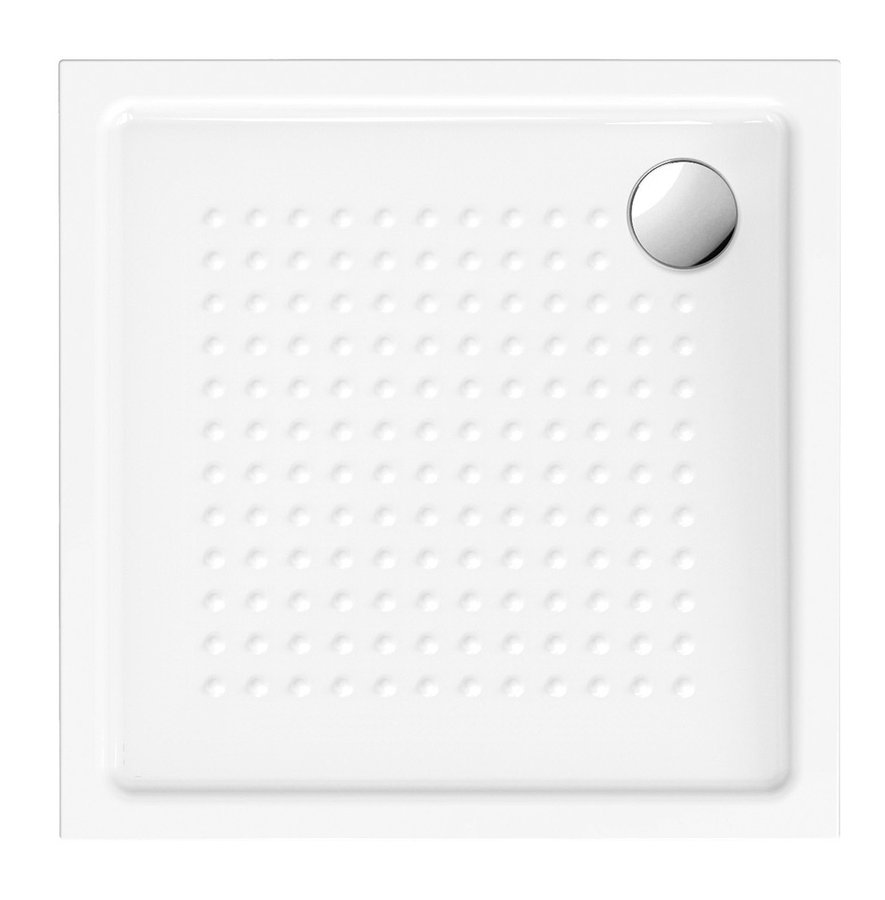 Keramická sprchová vanička, čtverec 90x90x4,5 cm, bílá ExtraGlaze 439411