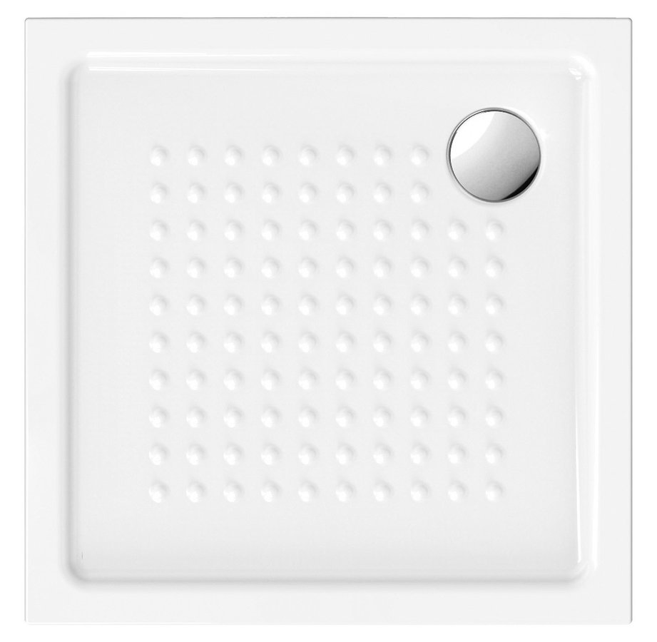 Keramická sprchová vanička, čtverec 80x80x4,5 cm, bílá ExtraGlaze 438411