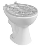 Photo: Free-standing ceramic Bucket sink with grate 36x47 cm, P-trap, white