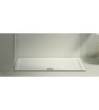 Photo: Rectangular ceramic shower tray 120x80x4,5cm, white ExtraGlaze
